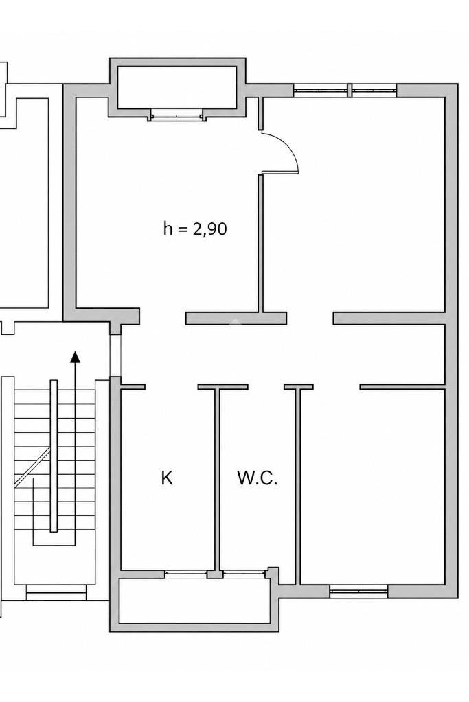 Trilocale Piazza Mercato, Galeata - planimetria 1