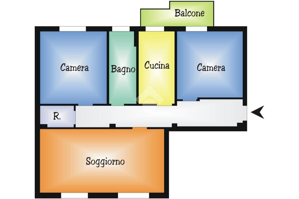 Quadrilocale Viale Leonardo da Vinci, Trezzano sul Naviglio - planimetria 1
