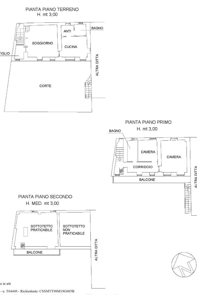 Casa semi indipendente Via Luciano Debernardi, Zubiena - planimetria 1
