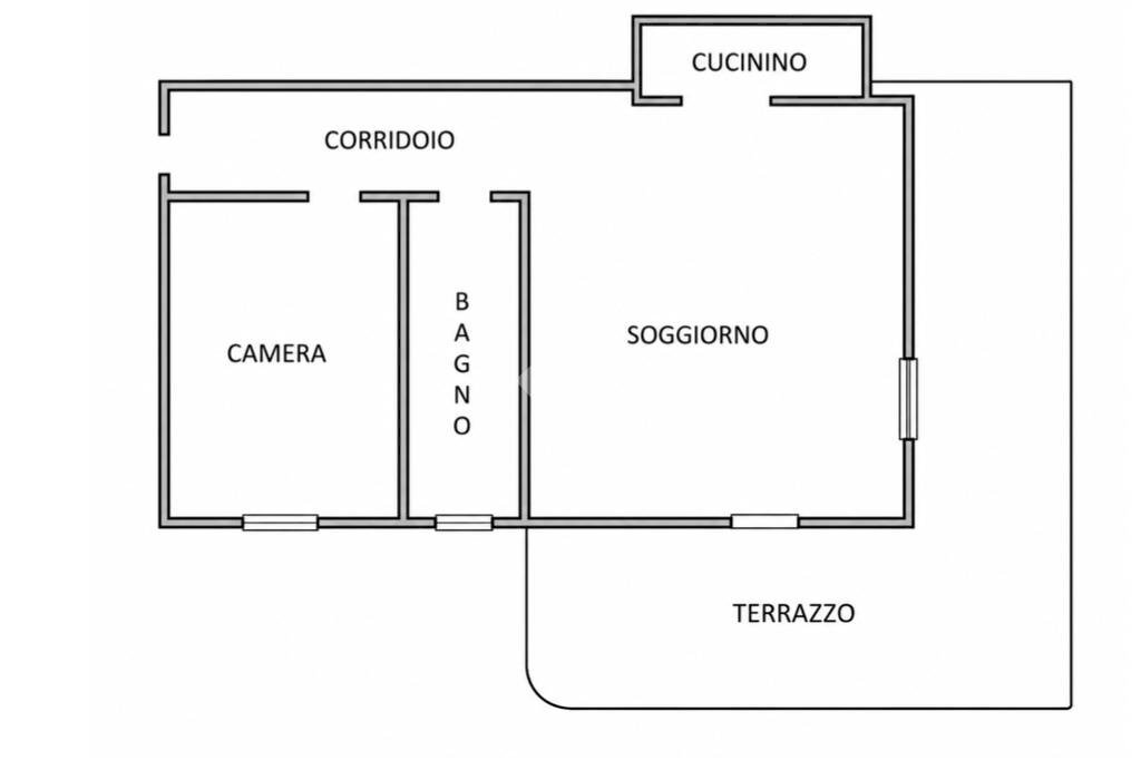 Bilocale Via Montelera, Val della Torre - planimetria 1