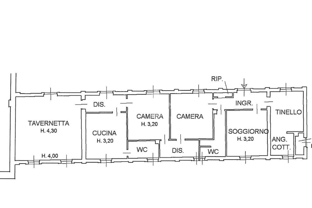 Rustic Cascina pomassino, Olcenengo - floor plans 1