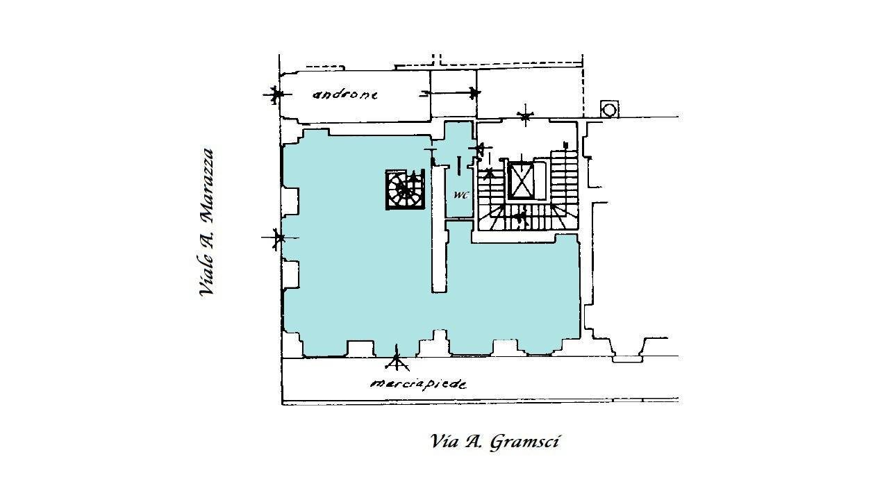 Negozio viale Achille Marazza, 4, Borgomanero - planimetria 1
