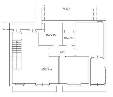 Four-room apartment piazza Statuto, 6, Sanfront - floor plans 1