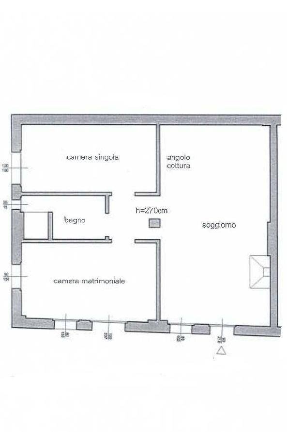 Trilocale via San Rocco, Camogli - planimetria 1