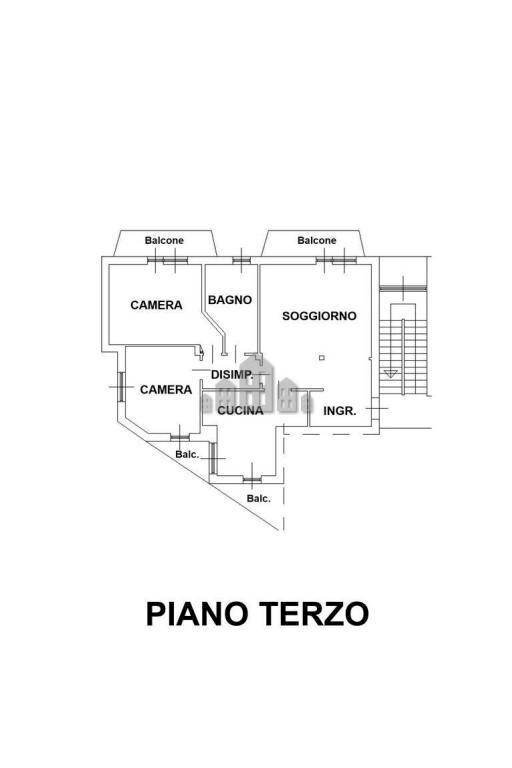Four-room apartment via Castellamonte, 31, Banchette - floor plans 1