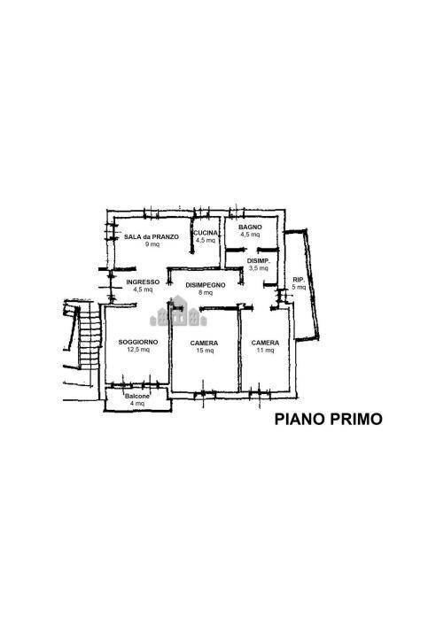 Quadrilocale piazza D'armi, 10, Agliè - planimetria 1