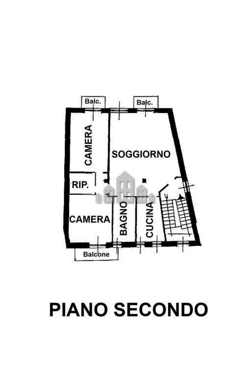 Four-room apartment via Roma, 5, San Martino Canavese - floor plans 1