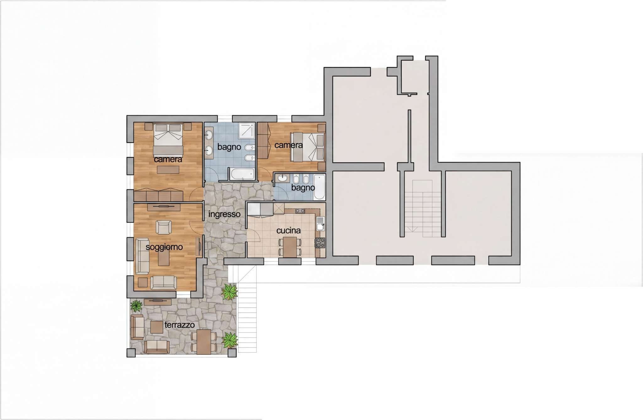 umberto i_ piano 1 - Farmhouse via Umberto I, 130, Mombasiglio - floor plans 1