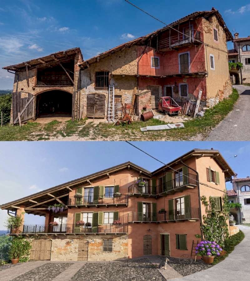 prima e dopo - Casale via Ascheri, 5, Mombasiglio - foto 2