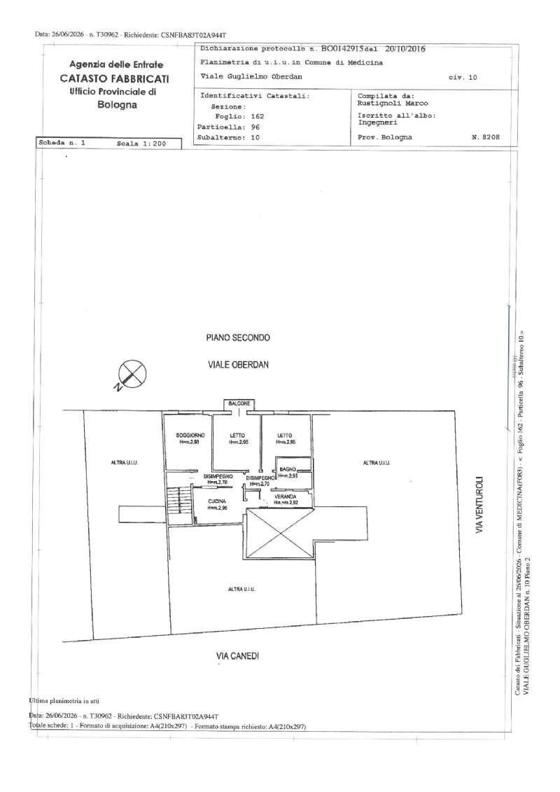 skm_c250i26071616250 - Four-room apartment via Oberdan, Medicina - floor plans 1