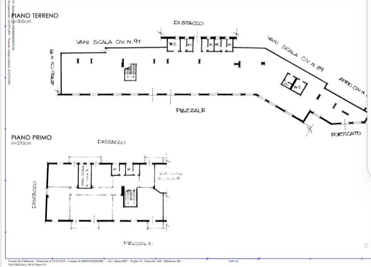 Negozio via Teglia, 89, Genova (zona Bolzaneto) - planimetria 1