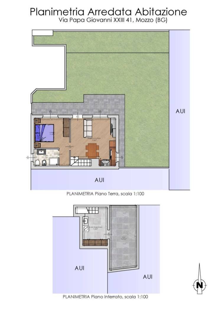 Appartamento via Papa Giovanni XXIII, 41, Mozzo - planimetria 1