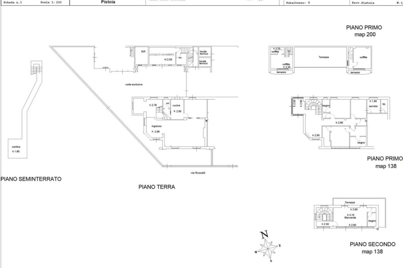 Villa viale Carlo Rosselli, Montecatini-Terme - floor plans 1