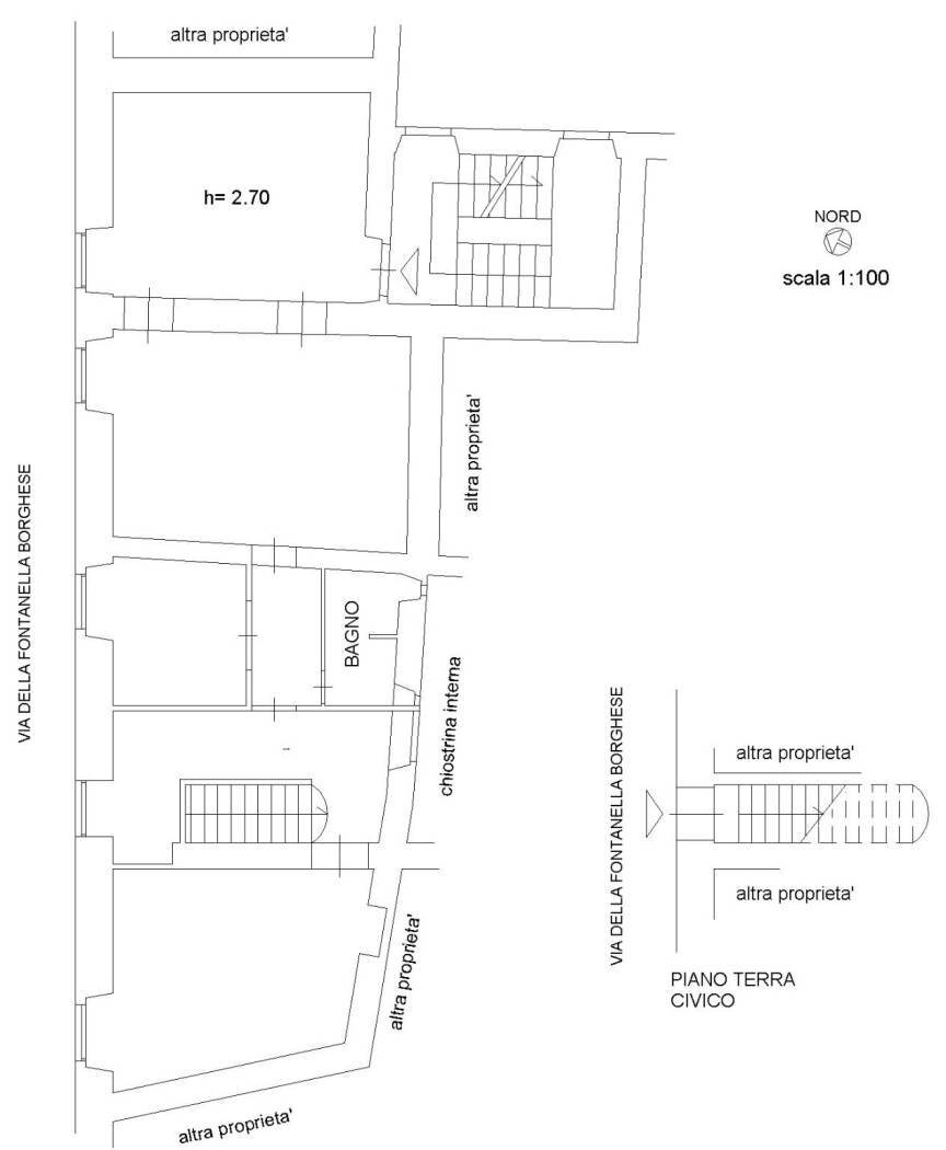 Appartamento via della Fontanella di Borghese, Roma (zona Centro Storico) - planimetria 1