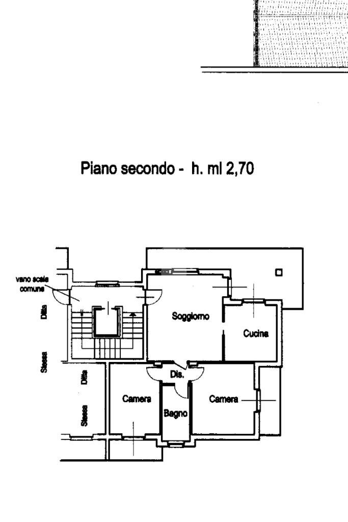 Four-room apartment Via Giuseppe Verdi, San Francesco al Campo - floor plans 1