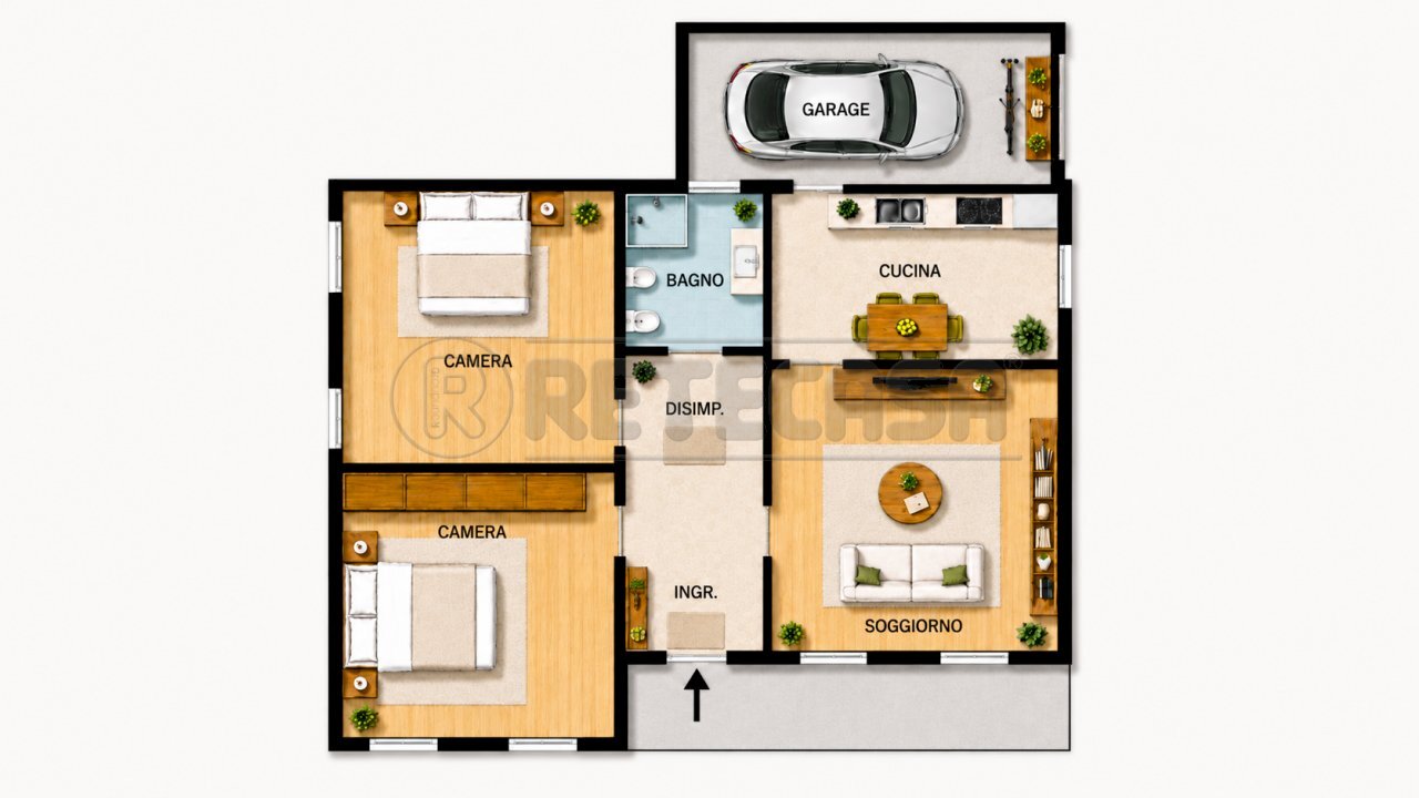 Planimetria stato di fatto - Apartment Via San Nicola 16, Creazzo - floor plans 1