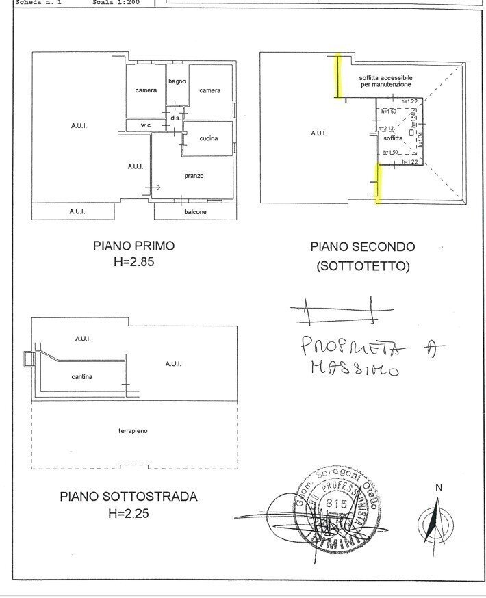 Planimetria - Appartamento Via Caduti in Guerra 2/A, Santarcangelo di Romagna - planimetria 1