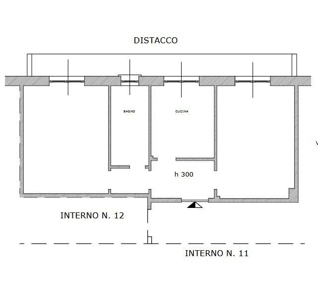 1 - Trilocale Via Aldo Manuzio 17/13, Genova (zona San Fruttuoso) - planimetria 1