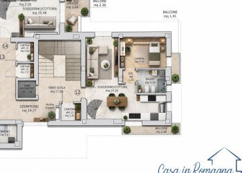 Planimetria - Trilocale Via dei Pioppi, Bellaria-Igea Marina - foto 18