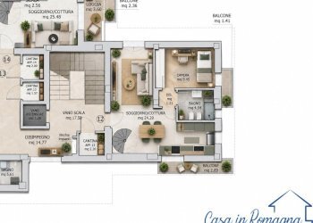 Planimetria 2 - Trilocale Via dei Pioppi, Bellaria-Igea Marina - foto 19