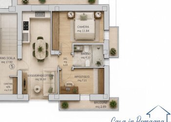 Render piantina - Three-room apartment Via dei Pioppi, Bellaria-Igea Marina - photo 11