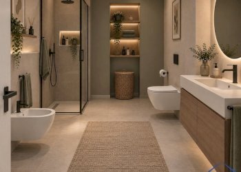 Render bagno cieco - Quadrilocale Via Ubaldo Marchi, Rimini - foto 3