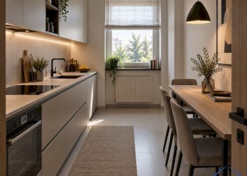 Render cucina - Quadrilocale Via Ubaldo Marchi, Rimini - foto 17