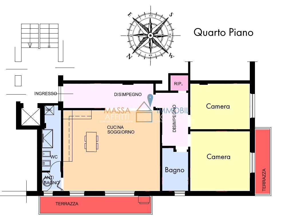 planimetria_397_1393346_w6dq7_planimetria - Quadrilocale Via Enrico Fermi 19, Massa - planimetria 1