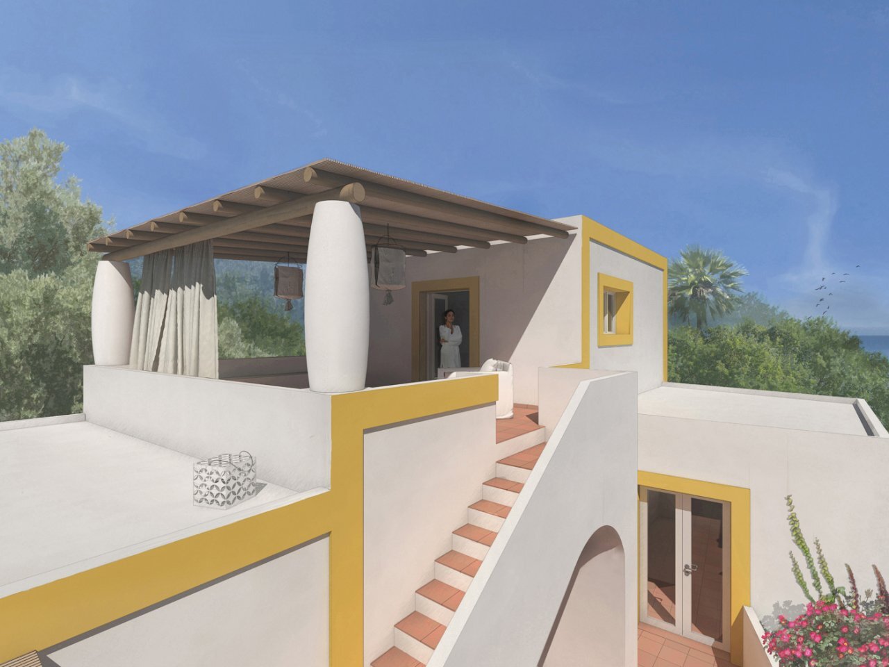 scena 4 patio superiore.jpg - Villa Località Policastro, Santa Marina Salina - foto 3