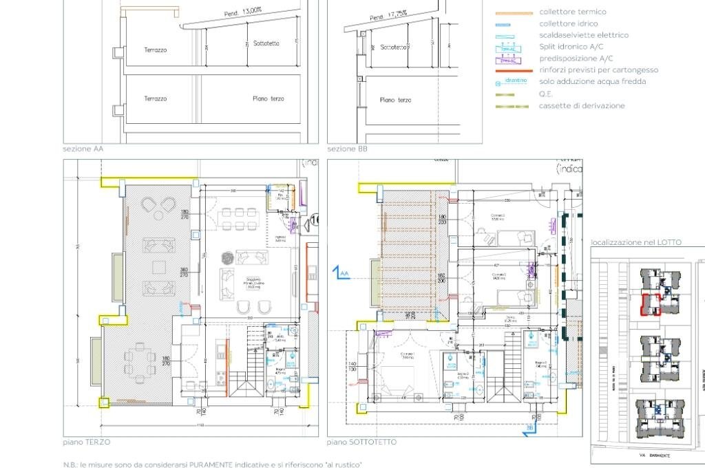 Attico Nuova Costruzione Via Prampolini, Novate Milanese - planimetria 1