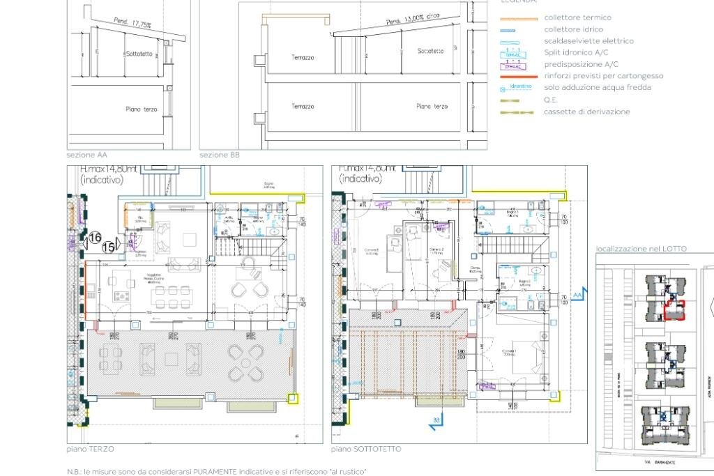 Attico Nuova Costruzione Via Prampolini, Novate Milanese - planimetria 1