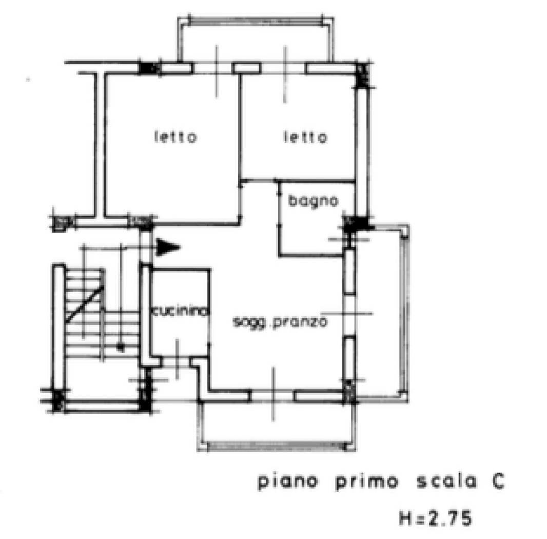 Trilocale via Torraca, 13, Nova Siri - planimetria 1