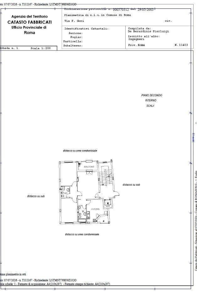 Appartamento via Fabio Gori, Roma (zona Lido di Ostia) - planimetria 1