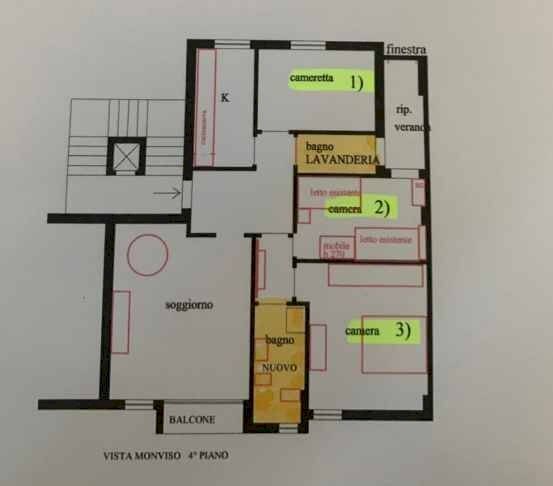 Appartamento Via 20 Settembre, Cuneo (zona Centro) - planimetria 1