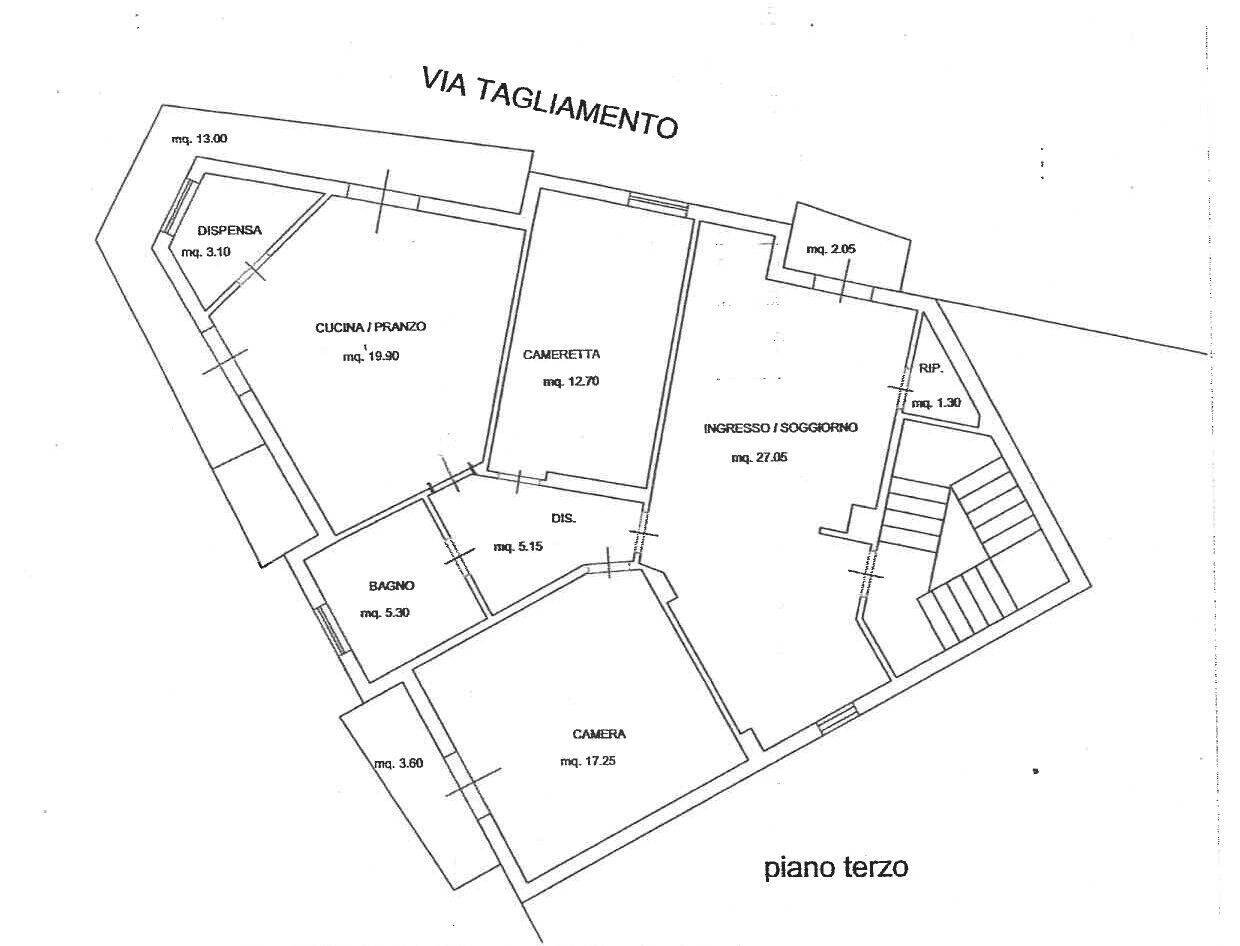 Foto 17 - Four-room apartment Via Tagliamento
 
32, Scicli - floor plans 1