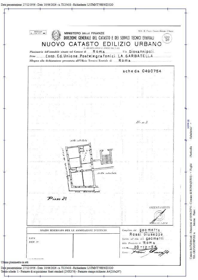 Foto 33 - Quadrilocale Via Giovannipoli, Roma - planimetria 1