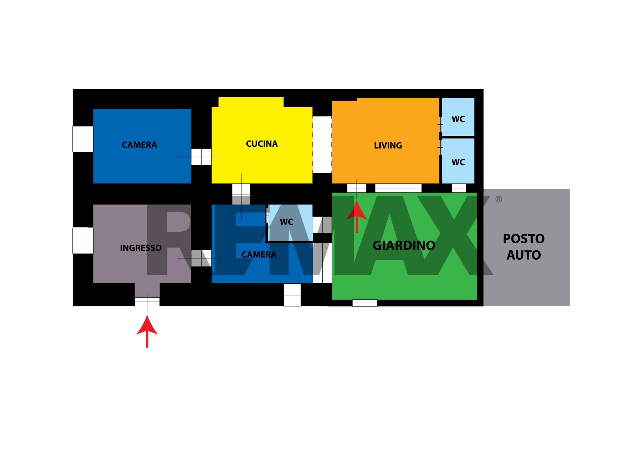 Pianta 2D - Four-room apartment via Cristoforo Colombo
snc, Meta - photo 2
