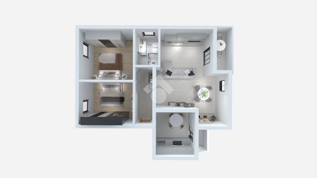 Three-room apartment Via Mons Saccani, Cadelbosco di Sopra - floor plans 1