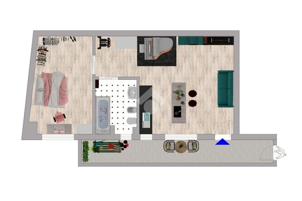 Two-room apartment Ripa Di Porta Ticinese, Milano - floor plans 1