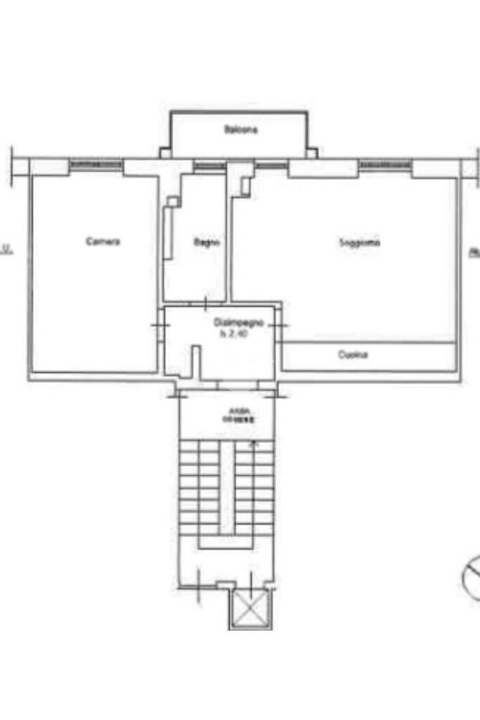 Two-room apartment Via bari, Milano (neighborhood Barona) - floor plans 1