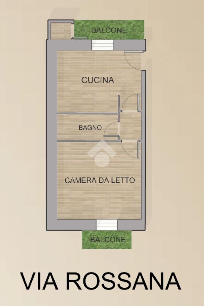 Bilocale Via Rossana, Torino (zona San Paolo) - planimetria 1