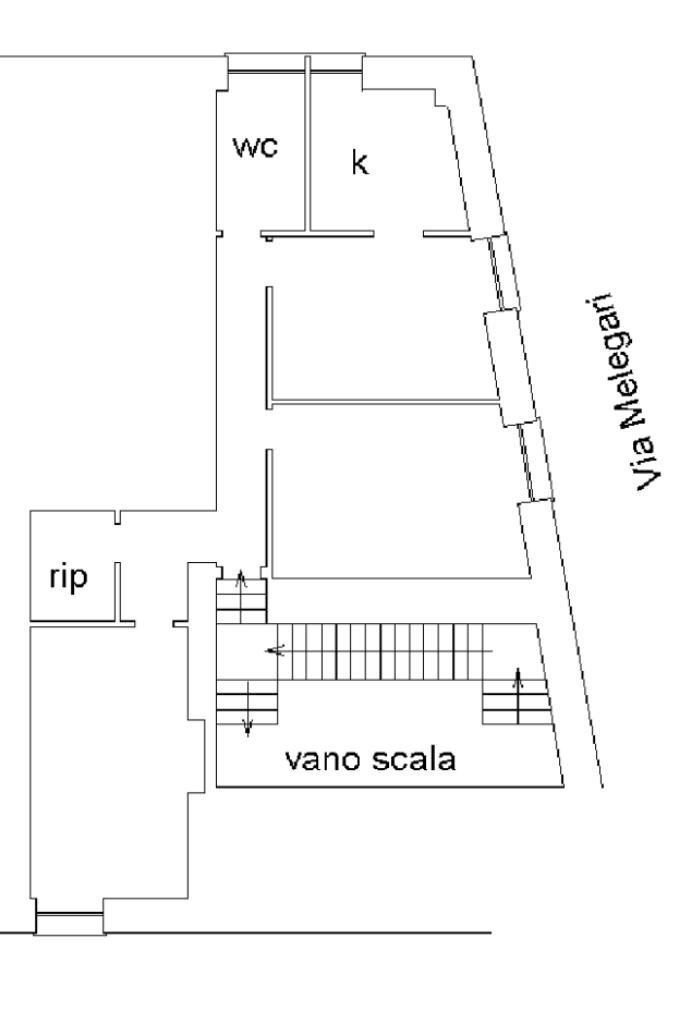 Trilocale Via Melegari, Genova (zona San Teodoro) - planimetria 1