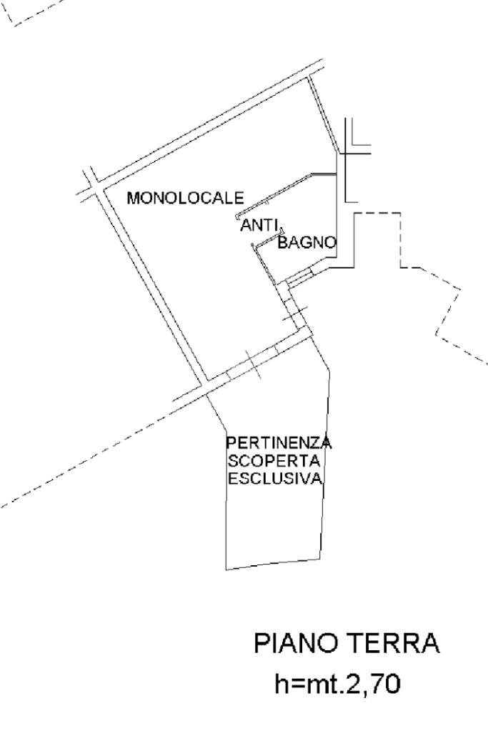 Monolocale P.za Risorgimento, San Mauro Pascoli - planimetria 1