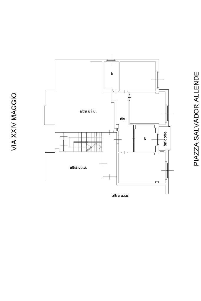 Three-room apartment Via XXIV Maggio, Cusano Milanino - floor plans 1