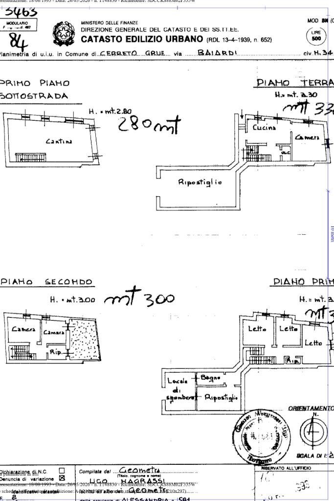 Independent house Via Baiardi, Cerreto Grue - floor plans 1