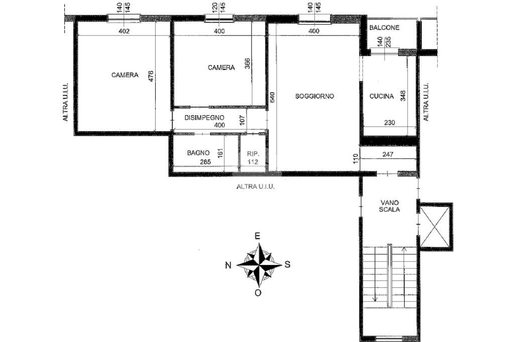 Four-room apartment Via Cavour, Alpignano - floor plans 1