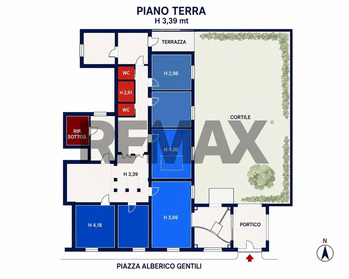 Pianta 2D - Commercial Premises Piazza Alberigo Gentili
 
6, Palermo - floor plans 1