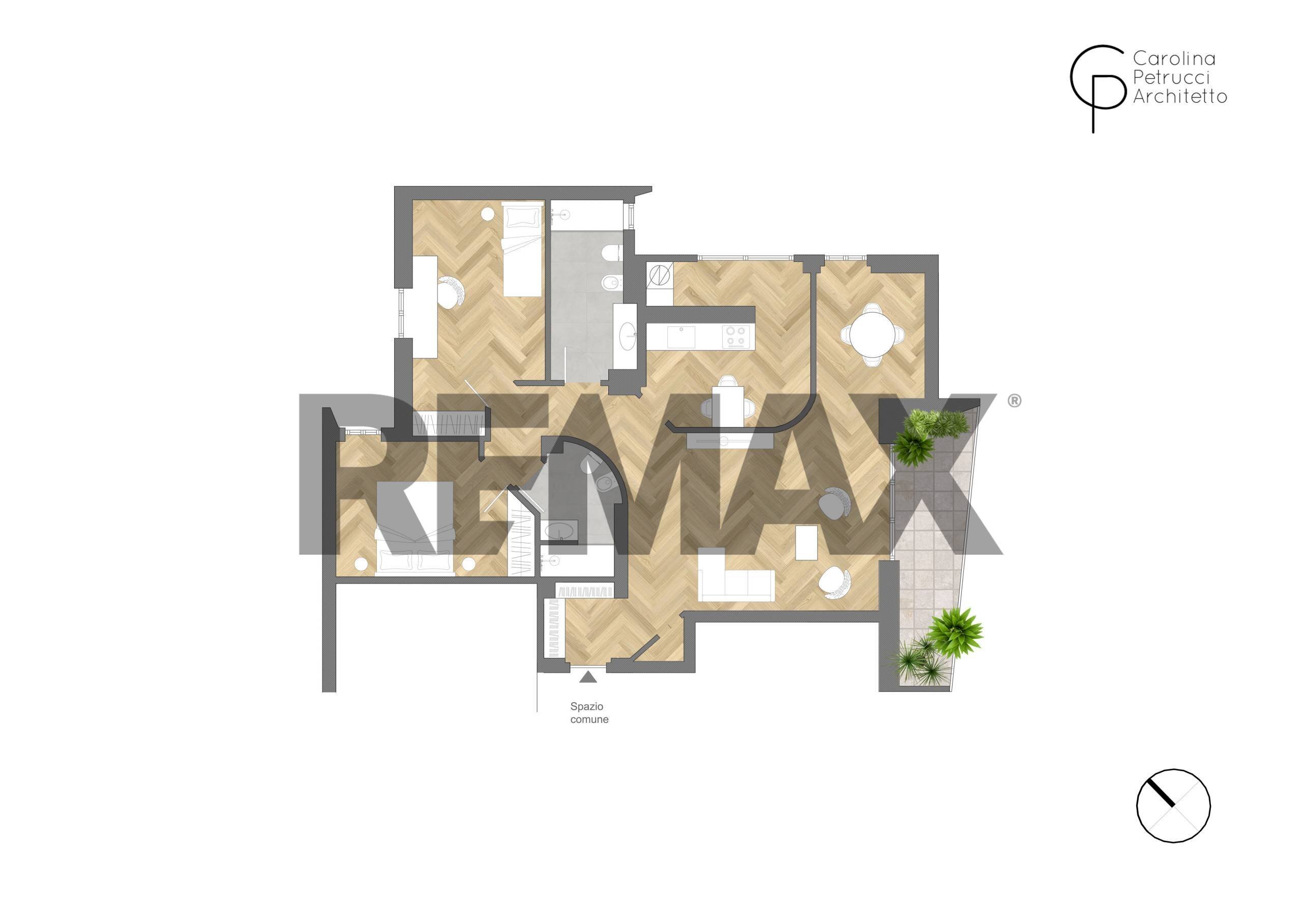 Pianta 2D - Three-room apartment Via Vasto
 
1, San Donato Milanese - floor plans 1