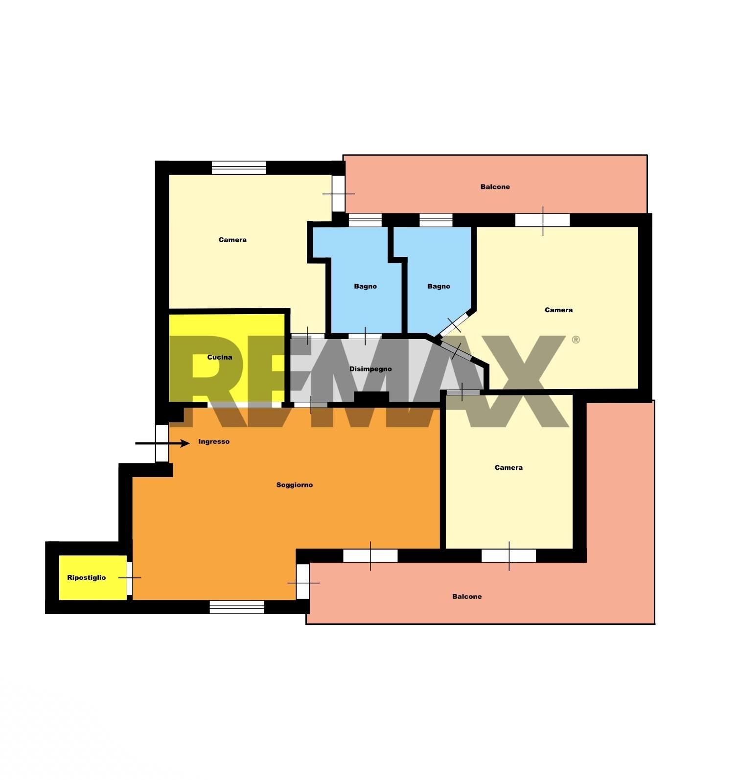 Pianta 2D - Four-room apartment VIA GRAMICI
 
2, Marano di Napoli - floor plans 1