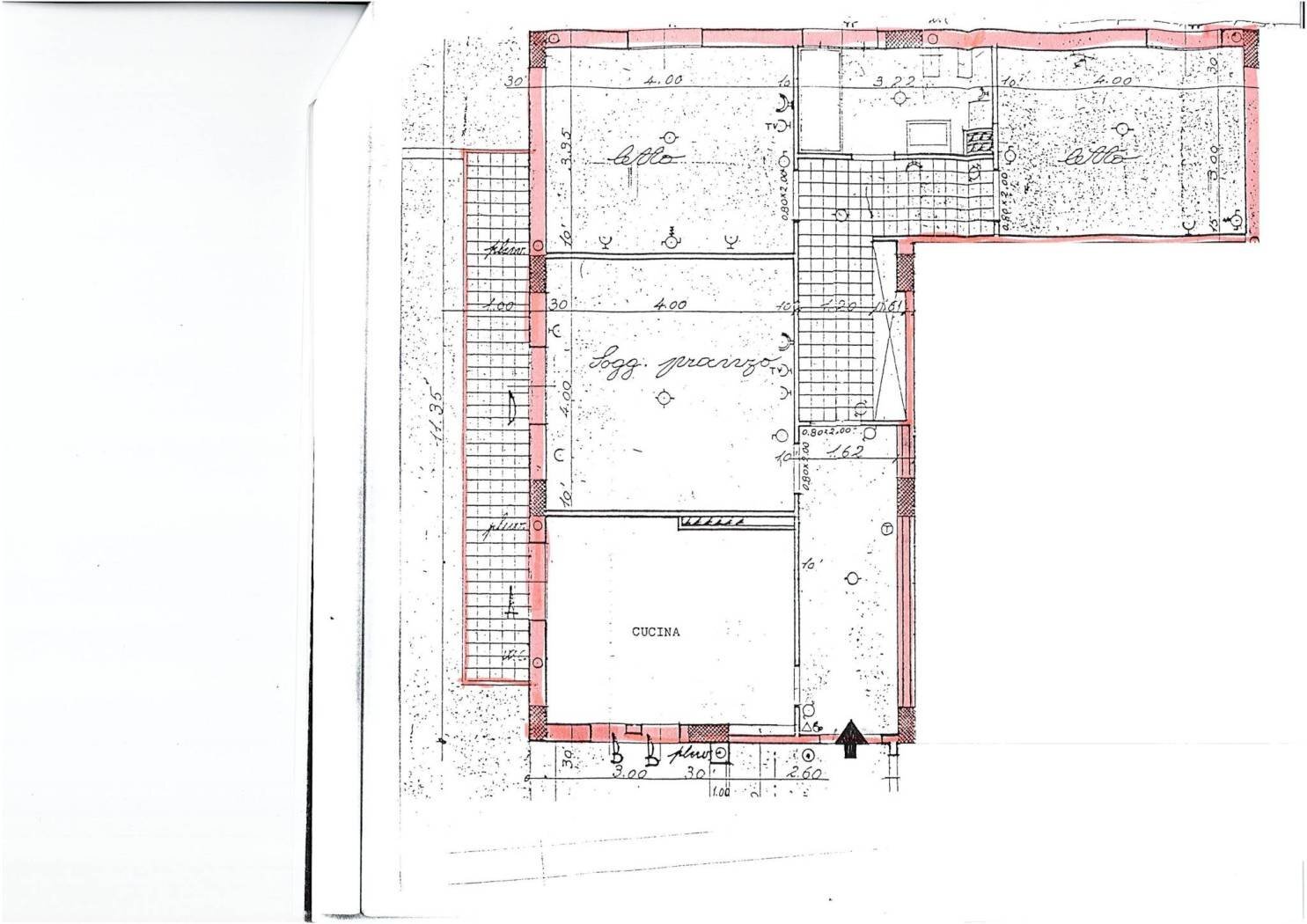 Appartamento via Riva di Reno, 56, Bologna (zona Centro Storico) - planimetria 1